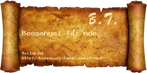 Bessenyei Tünde névjegykártya