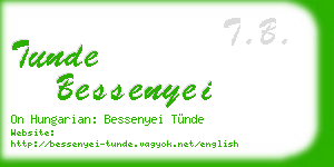 tunde bessenyei business card